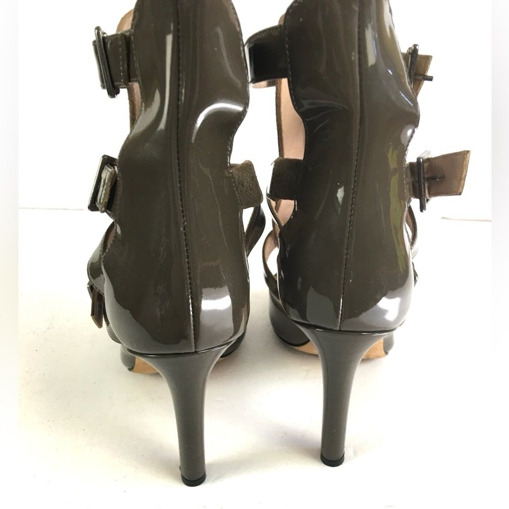 Sarah Jessica Parker Italy Suede & Patent Leather Strappy Sandals-Booties Sz 36 — image 7 of 8
